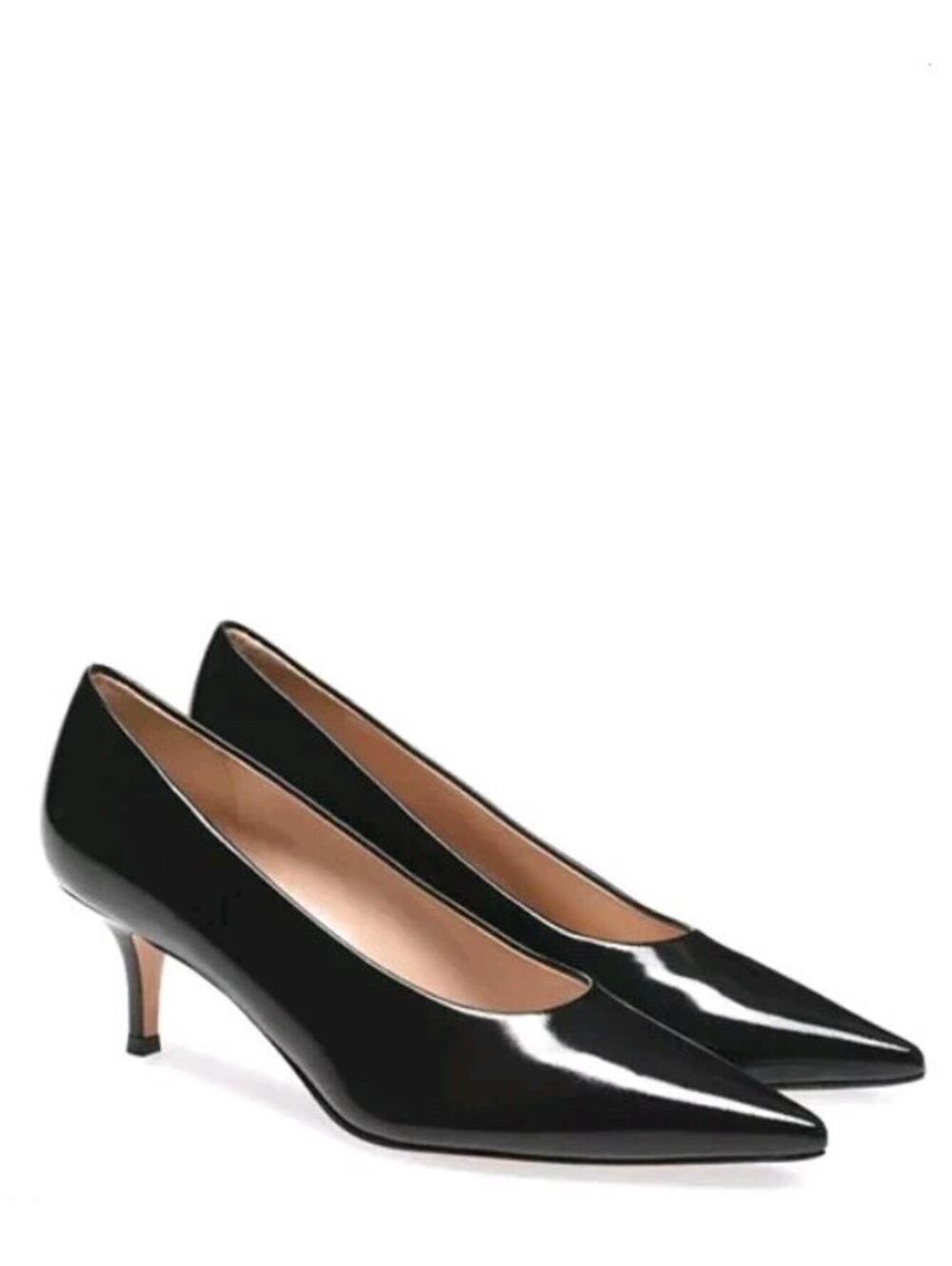 New! Gianvito Rossi Auth NIB Black Robbie 55 Pump Heel Shoe 37/ 7 $895 CURRENT